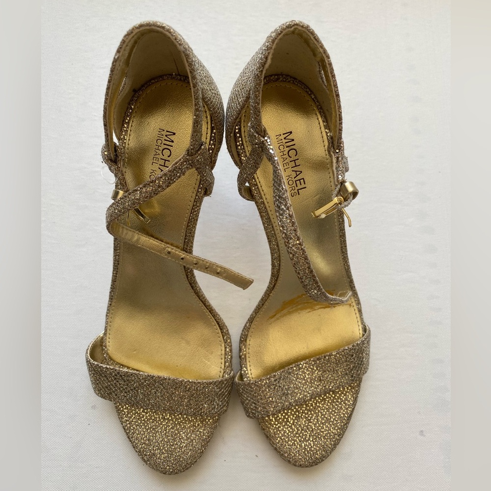 Michael Kors Gold Glitter Women's Heels